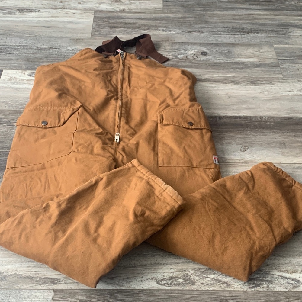 Work King Snow Bib Brown Insulated Coveralls